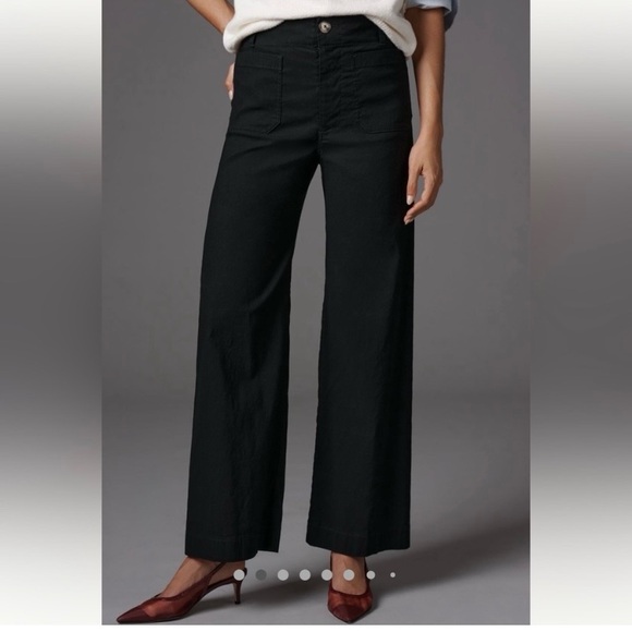 Anthropologie The Colette Full-Length Wide-Leg Pant by Maeve Size 33